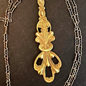 Vintage French Necklace, Art Nouveau Repro