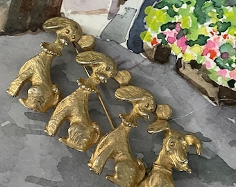Vintage Brooch, French Poodles, from Paris