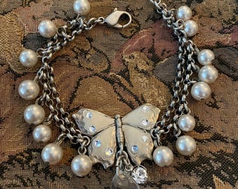 Vintage French Bracelet, Reminiscince Paris, Butterfly