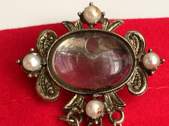 Antique Victorian Pools of Light Brooch, Pearls