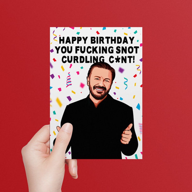 Ricky Gervais Birthday Card Funny Birthday Card | Etsy