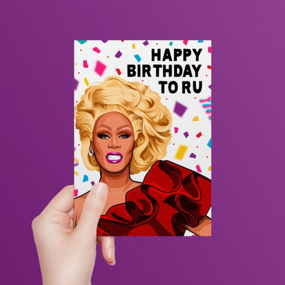 RuPaul Happy Birthday to RU Birthday Card Funny Birthday | Etsy