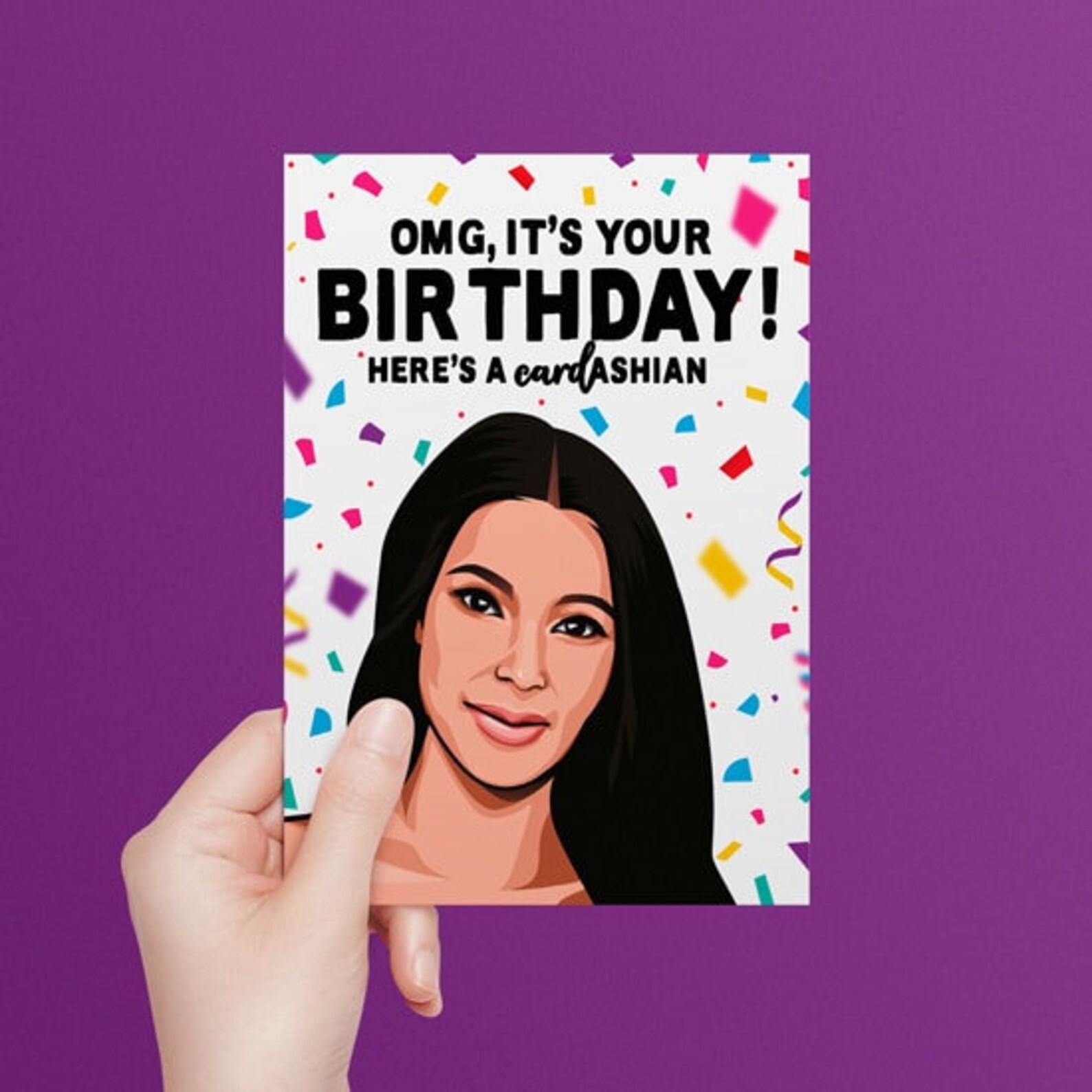 Kim Kardashian Birthday Card Funny Birthday Card KUWTK Etsy