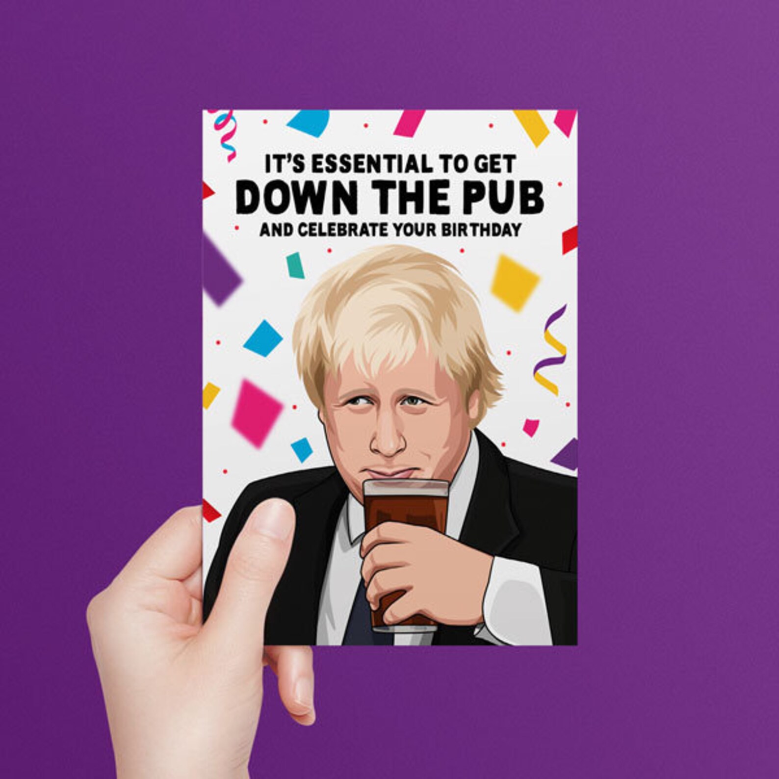 Boris Johnson Birthday Card Funny Birthday Card Etsy