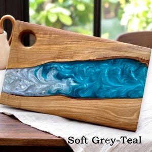Custom Resin&Olive Wood Charcuterie Board,Personalized Epoxy Cutting Board,Cheese and Serving Platter,Unique Kitchen Decor,Housewarming Gift