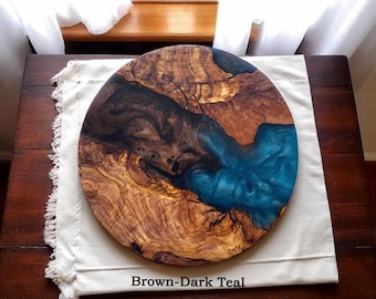 Custom Made Resin&Olive Wood Charcuterie Board,Personalized Cutting Board,Epoxy Cheese Board,Unique Kitchen-Dining Decor,Housewarming Gift