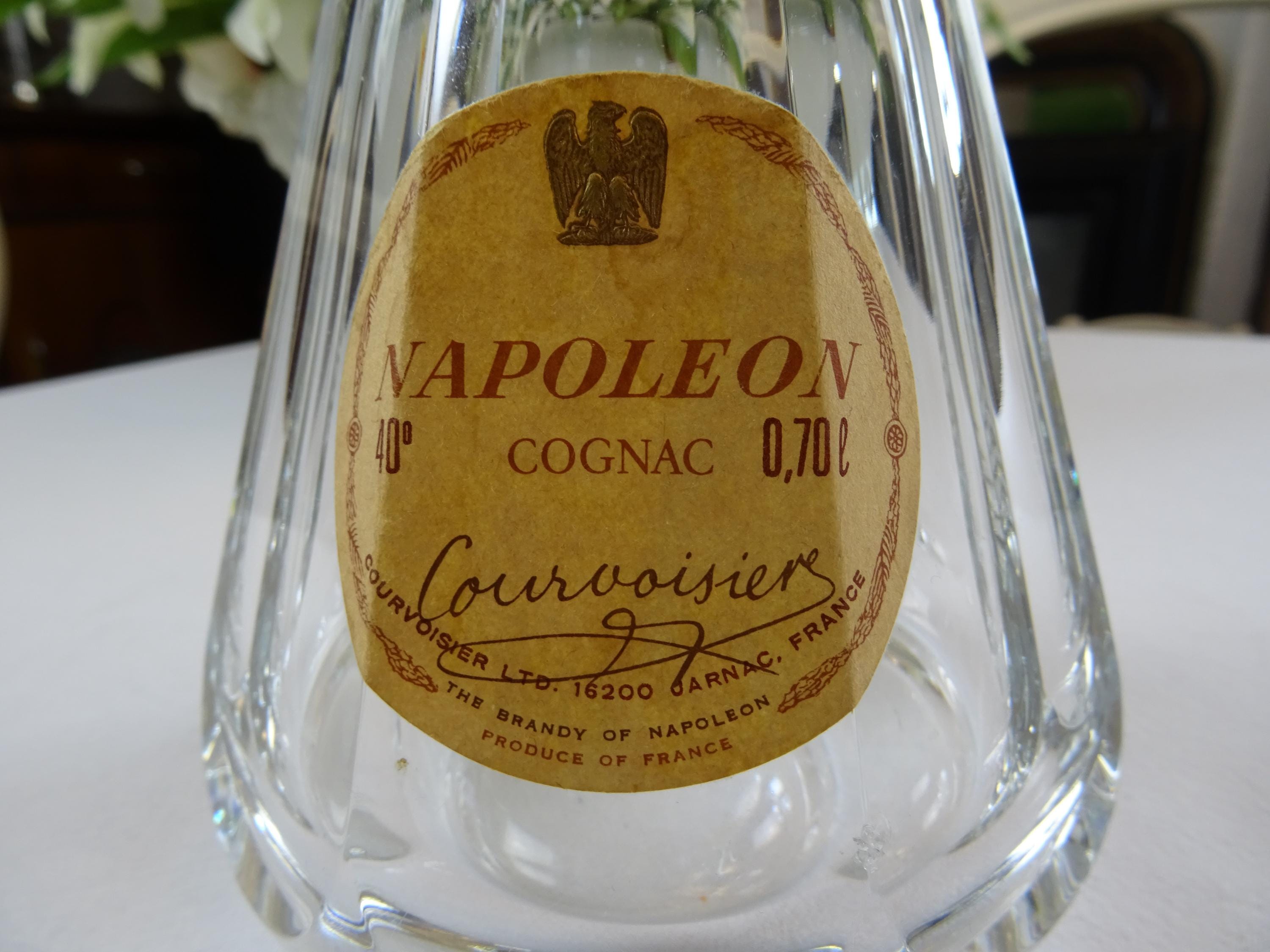 Baccarat Carafe Cognac Bottle Courvoisier 1970 Nombre Limite