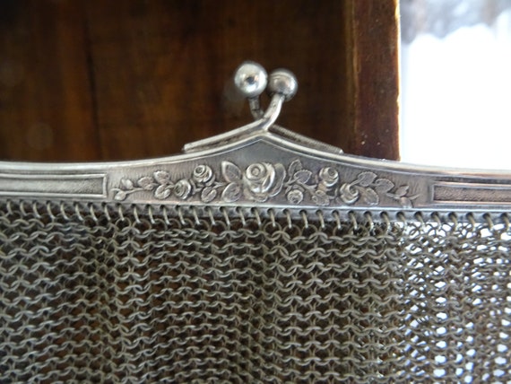 Silver antique bag, Opera bag, Vintage, Art Nouve… - image 3