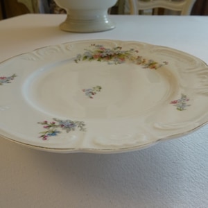 Petit Four Plate, Serving Plate with Small Foot, Forget-Me-Not, Cake Plate, Cake Plate, Cafe Table, France