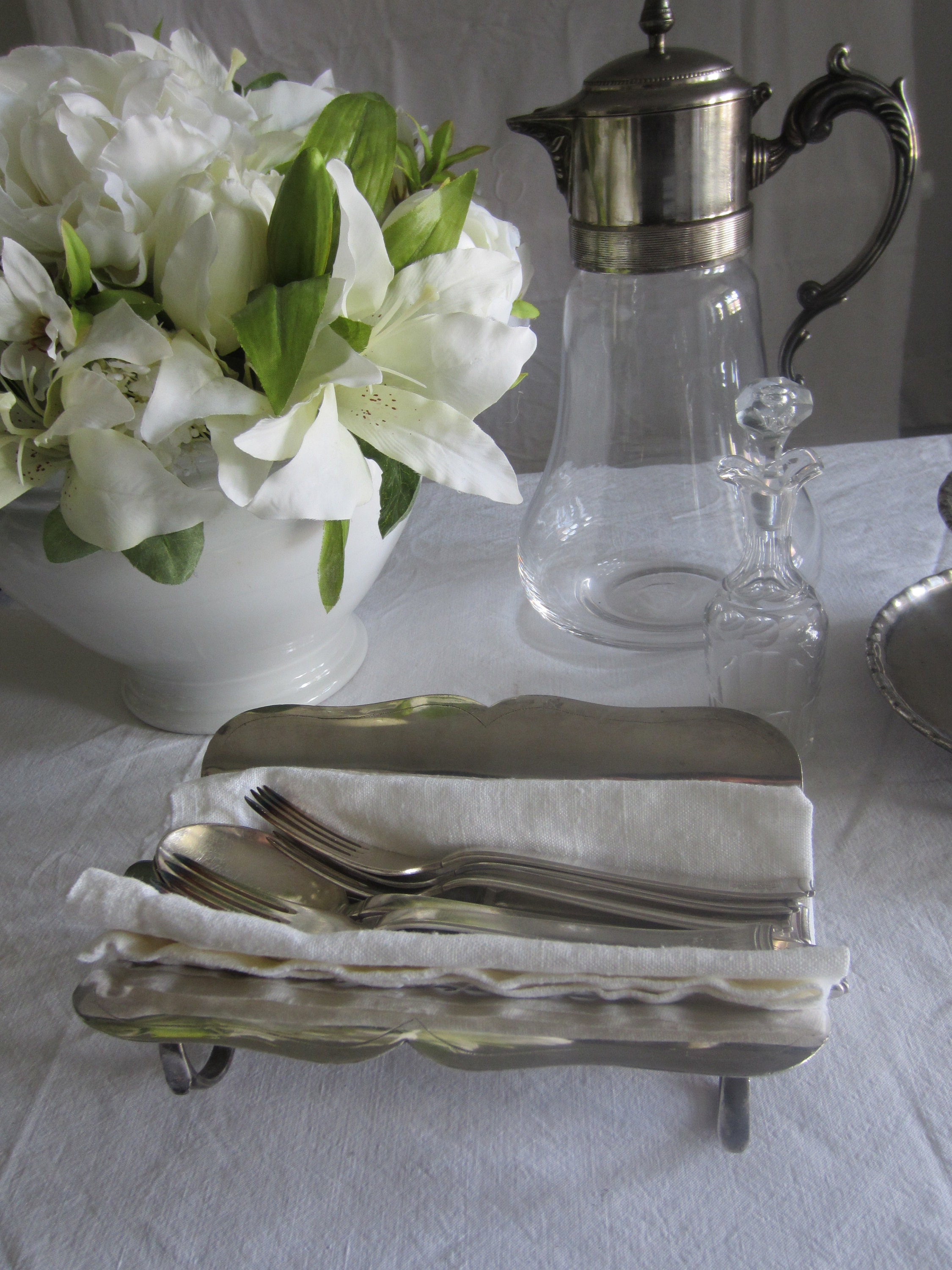 Silverplated asparagus holder vintage kitchen decoration Etsy