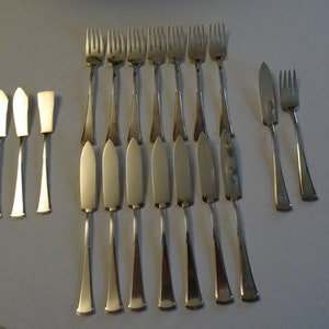 Versilbertes Art Deco Fischbesteck, WMF, Tafelsilber, Antik, Tischkultur