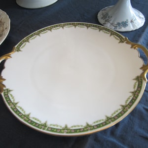 Antique serving plate from Limoges, porcelain, vintage, decoration, France