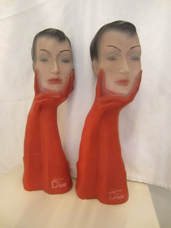 1 Of 2 Dior Bust Vintage Antique France Advertising Etsy Australia
