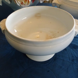 Soupiere by Sarreguemines & Digoin from France without lid, earthenware, Ironstone (3L), Vintage, Antique