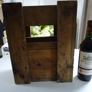 Bottle carrier wood 2-pack Vintage Barus Bordeaux gift