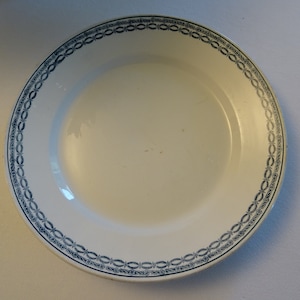 Large serving plate by Sarreguemines & Digoin, France, earthenware, fruit plate, ironstone, green, cream, vintage