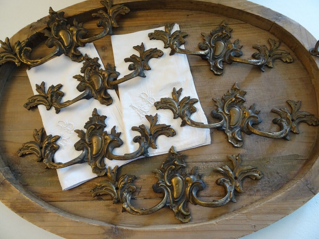 Set of 6 Special Large Antique Furniture Fittings, Furniture Handles