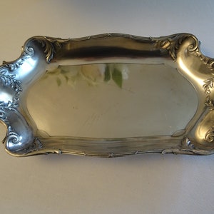 Special elongated serving bowl, silver-plated, mussel handle, hallmarked, France, heavy quality, fruit bowl