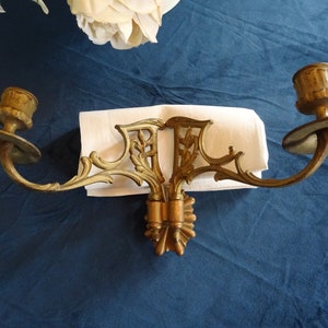 Wall Candle Holder, Piano Candle Holder from France, Art Nouveau, Vintage, Antique