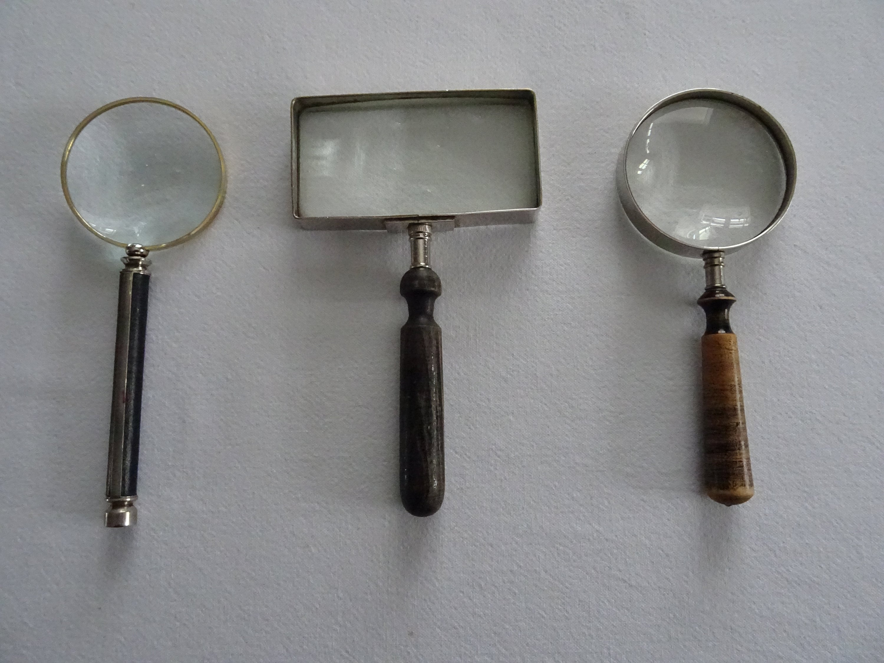 8 Brass Magnifier With White Bone Handle Antique Vintage Style 