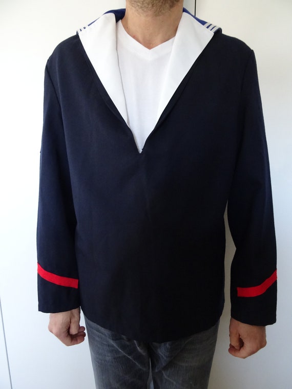 Breton sailor shirt with detachable collar, Marit… - image 7