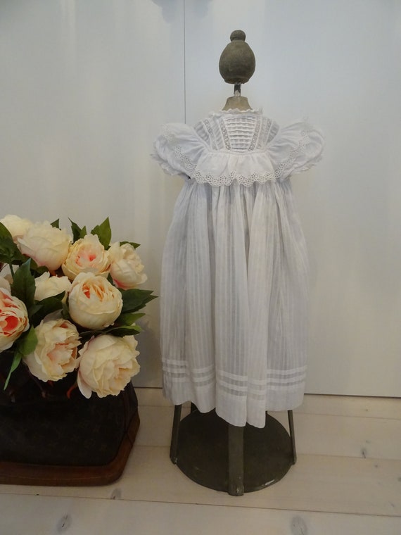 Baptismal dress from France, vintage, decoration, 