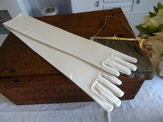 Long Bride Gloves Evening Gloves Cream 