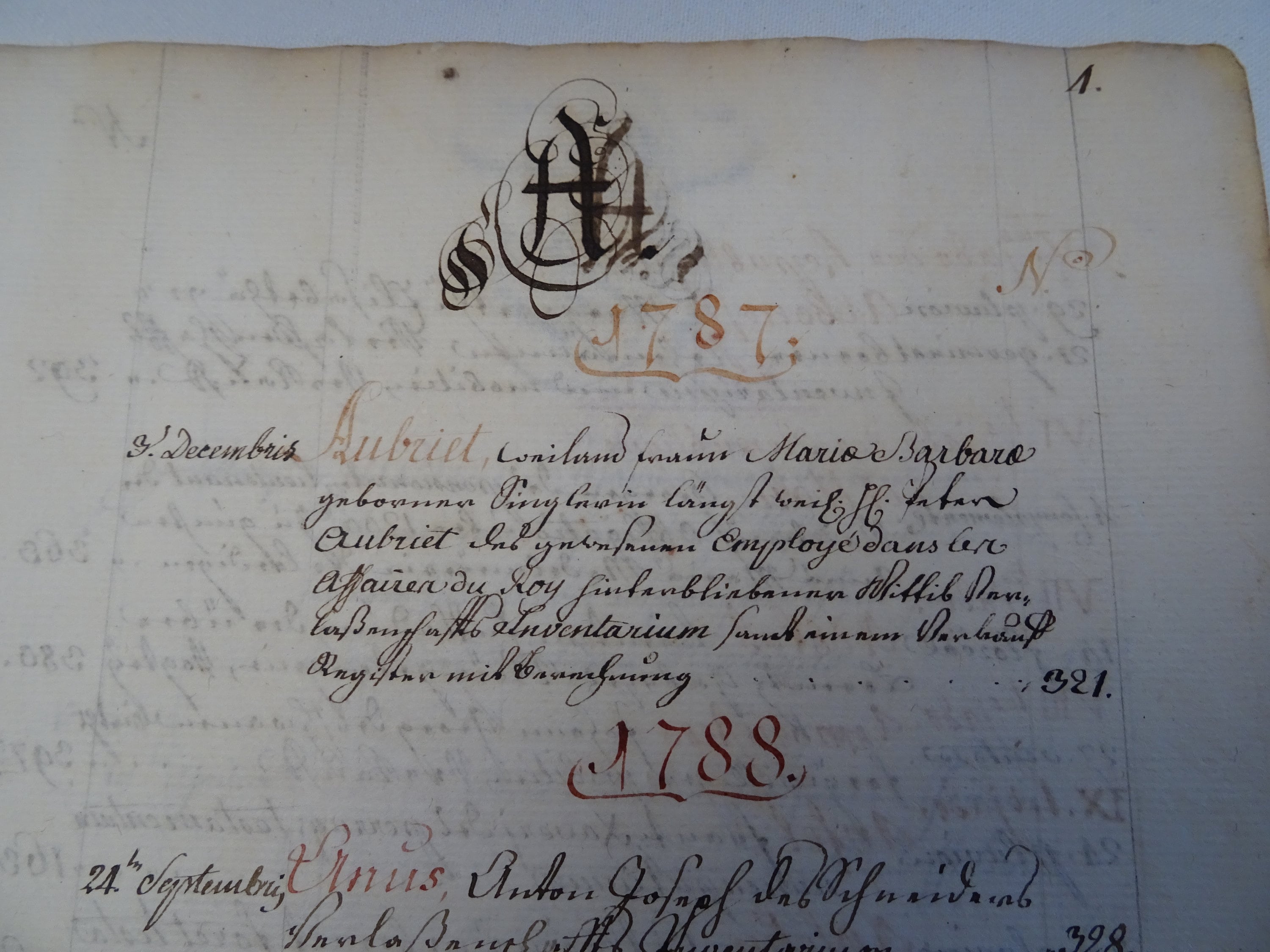 アンティーク文書、18 世紀、1760 ～ 1790 年の公証文書、結婚