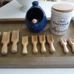Salt scoop, salt scoop, Brittany, wooden scoop, wooden scoop, France, new