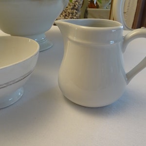 Large white porcelain milk jug by APILCO France, Small jug, Vintage