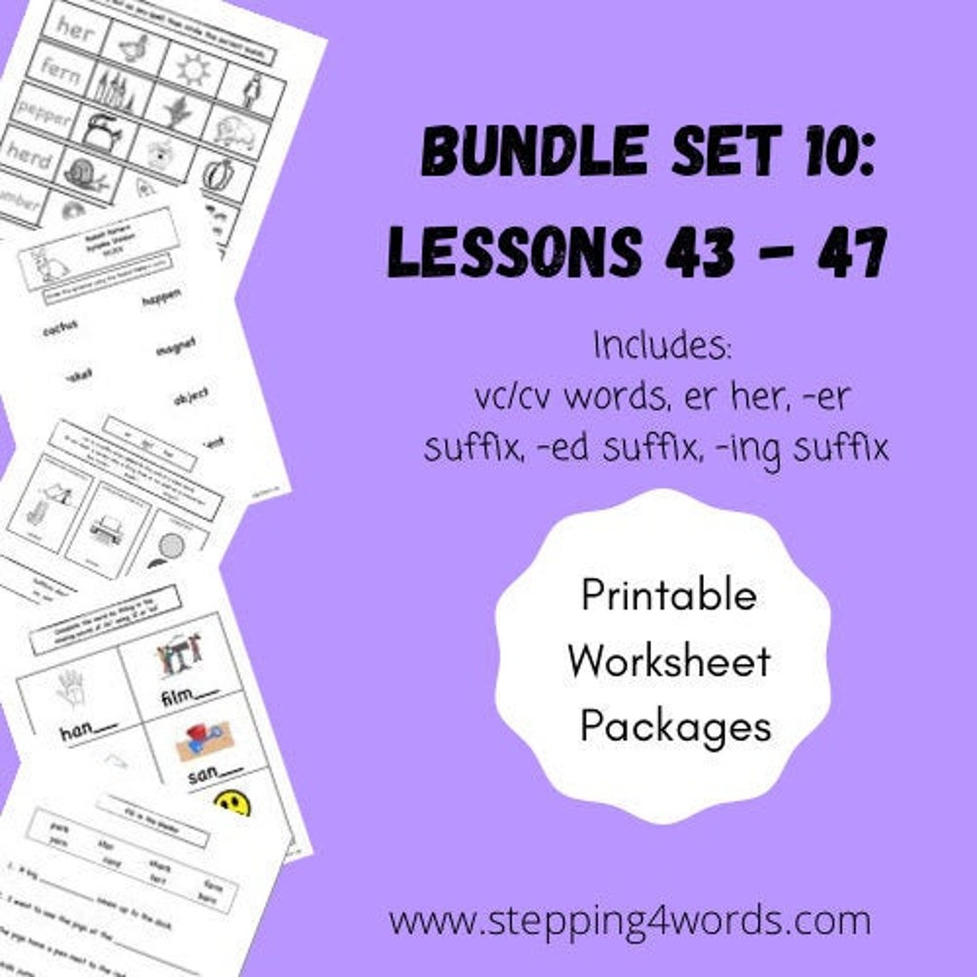 Bundle 43 47 Orton-gillingham Worksheets OG Worksheets - Etsy