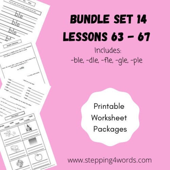 Bundle 63 67 Orton-gillingham Worksheets OG Worksheets - Etsy