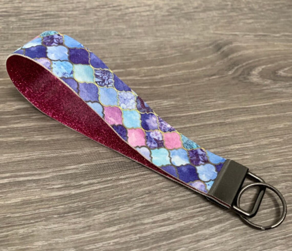 Faux leather keychain Varity of patterns Etsy