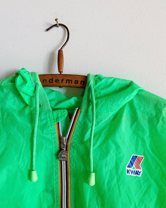 1990s Lime Green K-Way Zip-Up