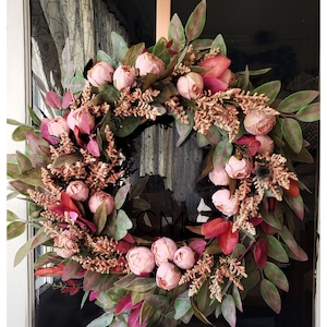 Unique Valentines Day Wreath for Front Door, Elegant Valentines