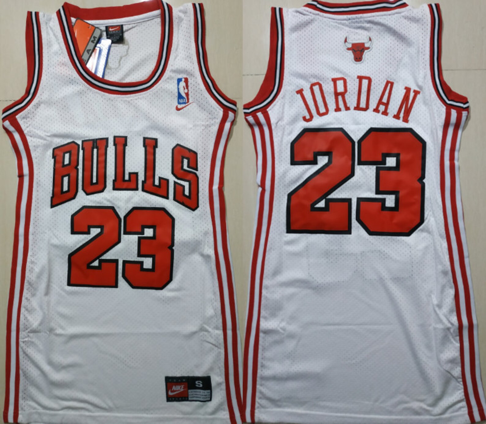 Chicago Bulls 23 Michael Jordan White Nba Jersey Dress Etsy
