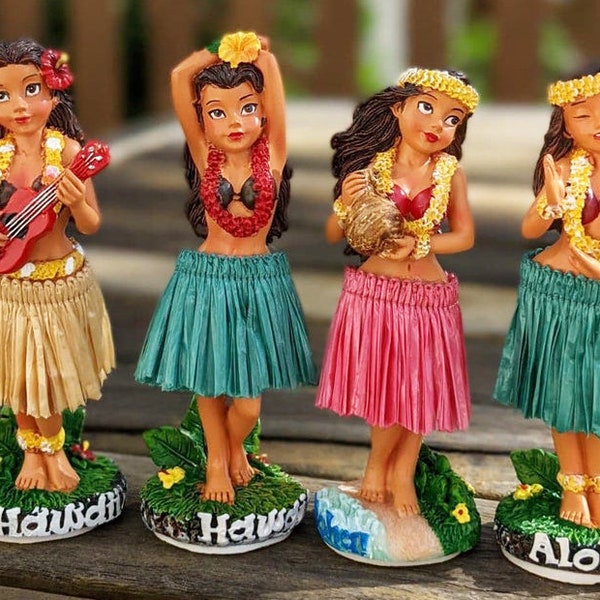 Poupée Hula pour tableau de bord, Fille hawaïenne, Cadeau pour voiture neuve, Accessoires de camion, Fille Hula pour tableau de bord, Décoration de tableau de bord, Fille Hula