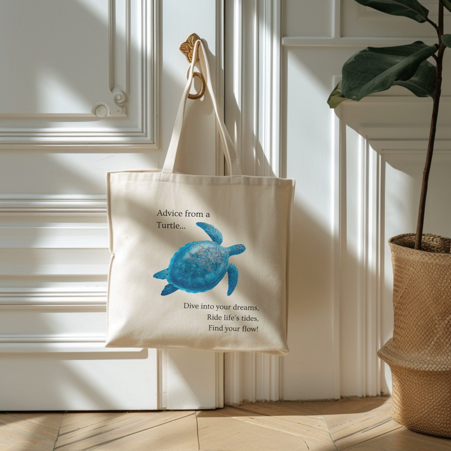 Sac Fourre-tout Tortue Hawaïenne – Femme – Absinthe – Acétate – Neuf