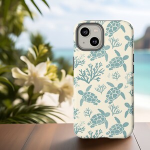 Meeresschildkröte Handyhülle, iPhone 16, 15, 14, 13, 12, 11 Samsung, Google Pixel, Meeresbewohner, Smartphone, Meeresliebhaber, zähe Handytasche