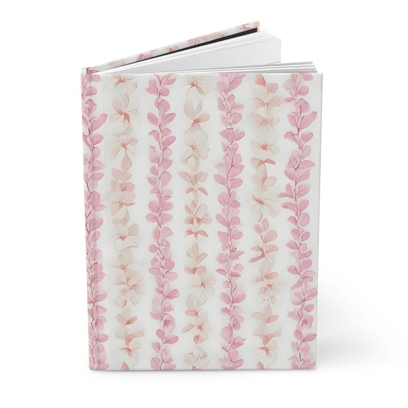 Hawaiian Flower Lei Journal, Soft Pink Floral Hardcover Notebook, 150 Lined Pages, Tropical Gift for Her immagine 10