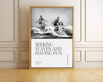 Surf Wall Art: Retro Beach Vibes - Digital Download Printable