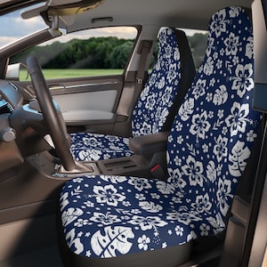 Hawaiian Hibiscus Car Seat Cover, Tropical Pattern Bucket Seat Covers for Cars and Vans - Road Trip, Gift For Her, Floral Car Seat Covers