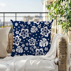 Vintage Hawaiian Square Cushion Covers, Throw Cushion- Decorative Pillow- Home Decor, Housewarming Gift Idea, Coastal Decor, Tropical Pillow