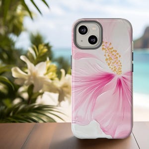 Hawaiian Pink Hibiscus Phone Case: Floral Summer Design (Multiple Models)