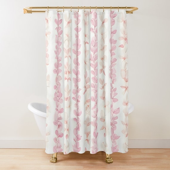 Floral Shower Curtain: Tropical Island Vibes (Waterproof, One-Sided Print)