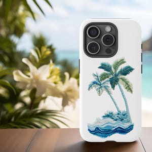 Palm Tree-telefonskal: Retro Boho Cottagecore (Stötdämpande skal)