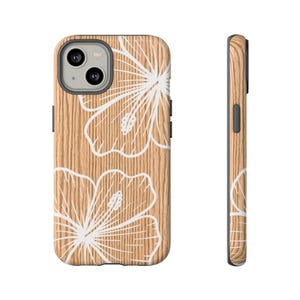 Funda para teléfono con diseño tropical de hibisco, mate o brillante (compatible con iPhone y Samsung) imagen 10