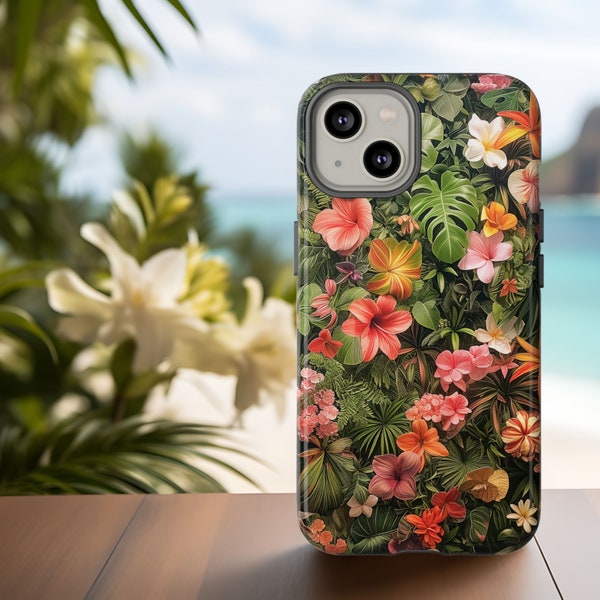 Tropical iPhone case, Hibiscus phone case, Beach Phone Case, Goggle Phone Phone, Trendy phone case, Beachy phone case, Summer phone case