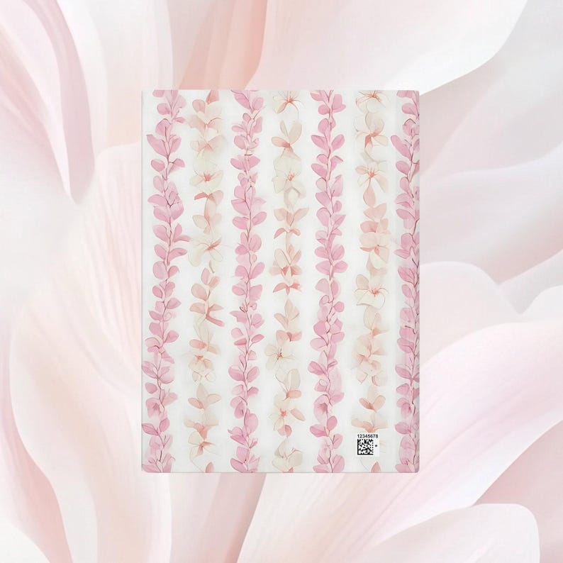 Hawaiian Flower Lei Journal, Soft Pink Floral Hardcover Notebook, 150 Lined Pages, Tropical Gift for Her immagine 4