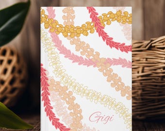 Hardcover Notizbuch: Tropisches Blumenmuster
